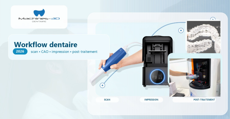 Quel workflow d'impression 3D choisir pour un cabinet dentaire en 2026 ?
