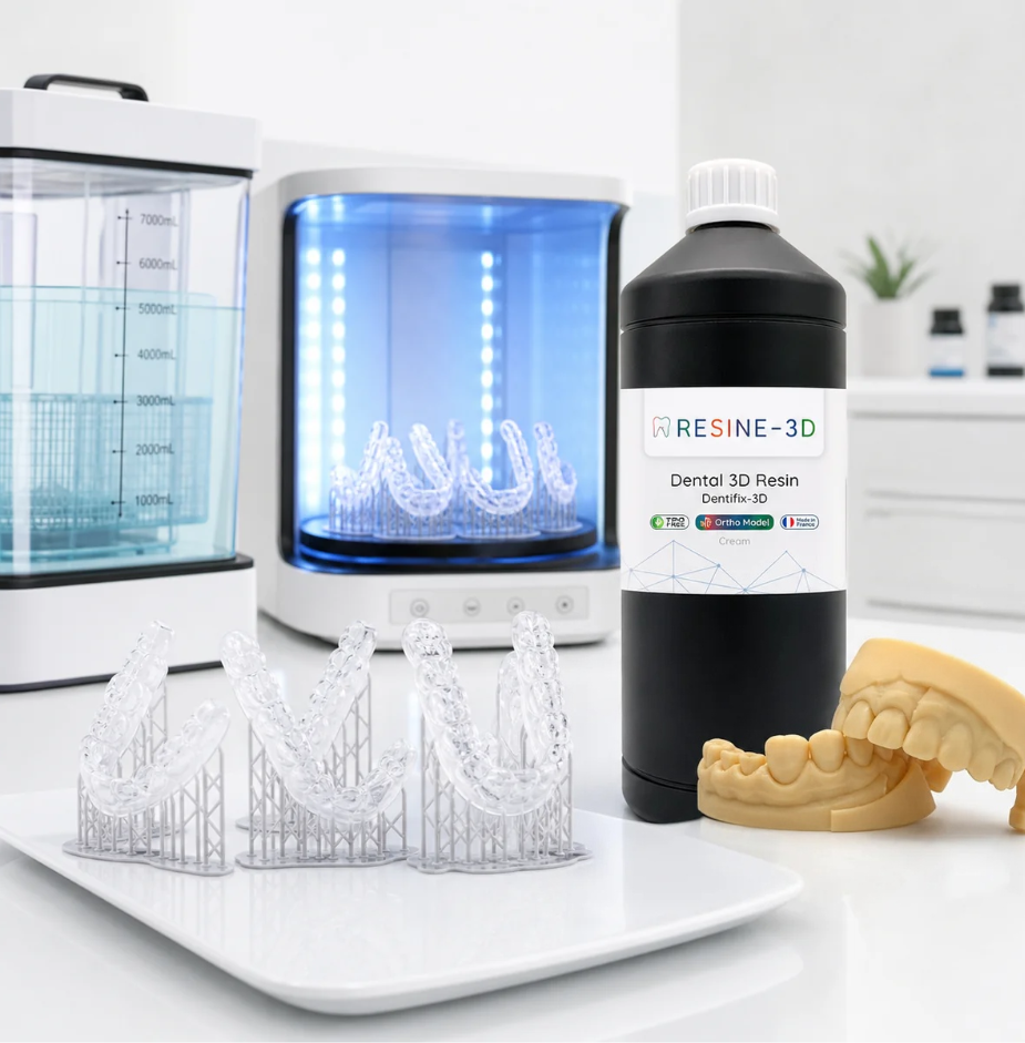 Post-traitement dentaire : lavage, polymérisation et biocompatibilité