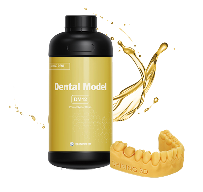 Résine 3D Dentaire Shining 3D Dental Model Jaune DM12