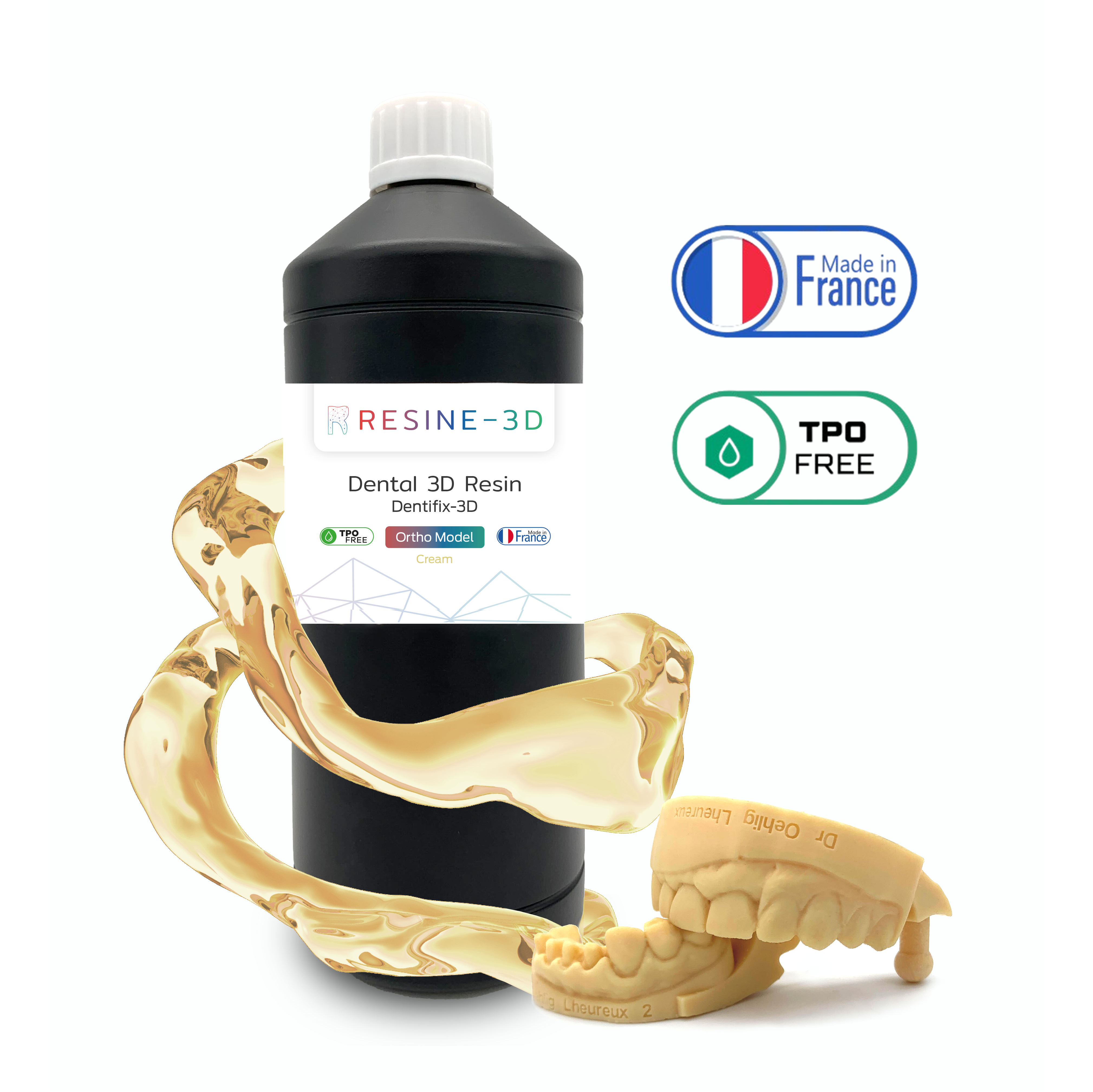 Résine 3D Dentaire Dentifix-3D Ortho Model Cream (1 Kg ou 5 Kg)