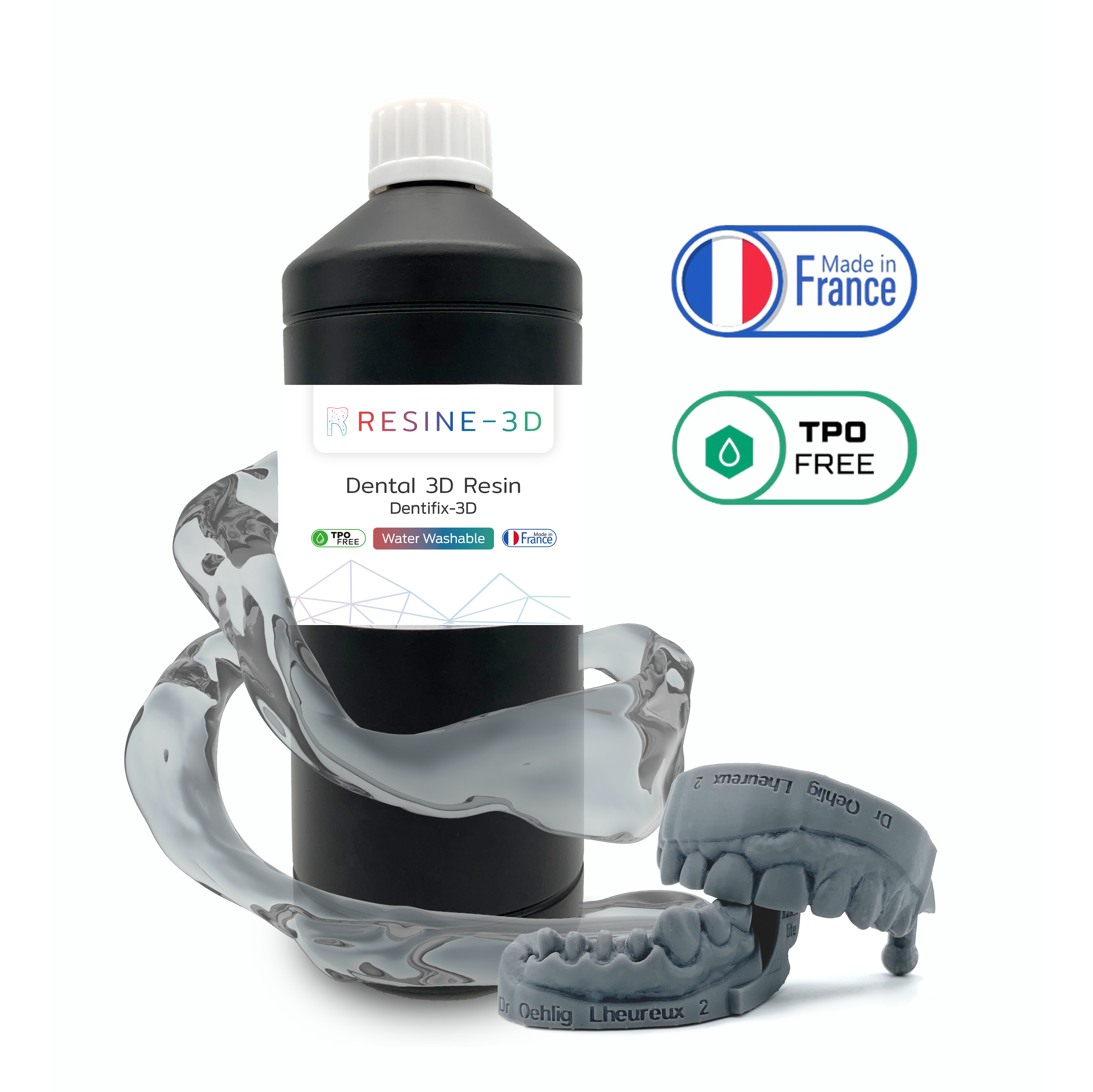 Résine 3D Dentaire Dentifix-3D Water Washable (1 Kg ou 5Kg)