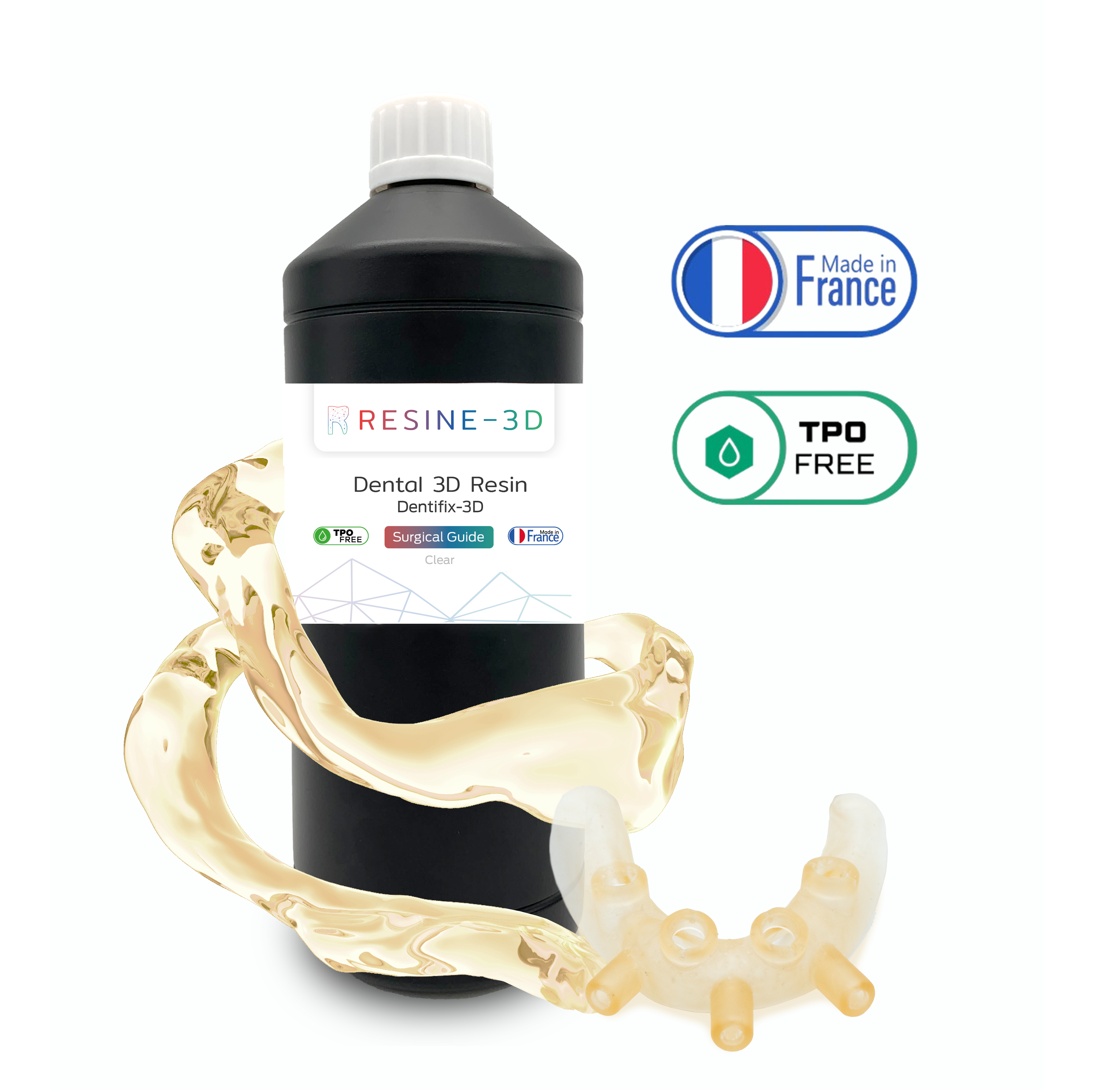 Résine 3D Dentaire Dentifix-3D Surgical Guide Clear 1kg
